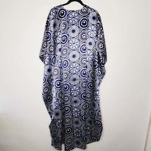 Sante Classics Oversized Maxi Caftan One Size L-1X Satiny Flowy Loungewear - Picture 6 of 10